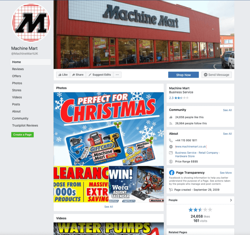 Machine Mart Facebook Page