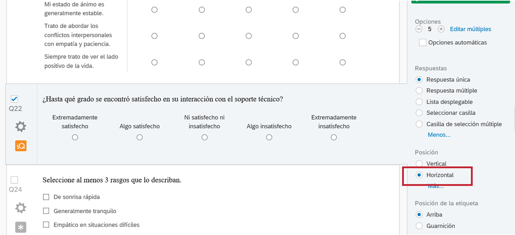 Pregunta de opción múltiple | Qualtrics