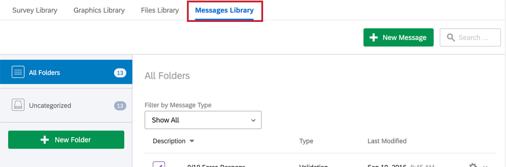 Messages Library