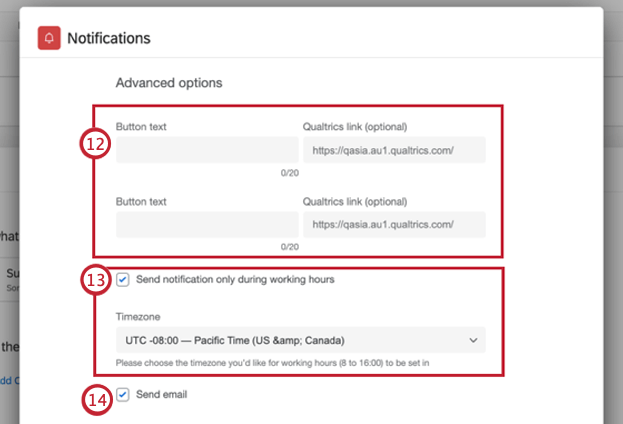 configuring the advanced options