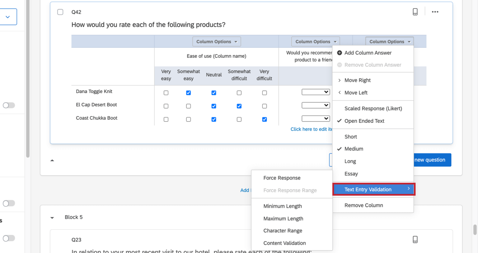 Side by Side Question