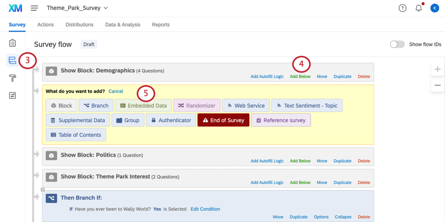 survey flow page