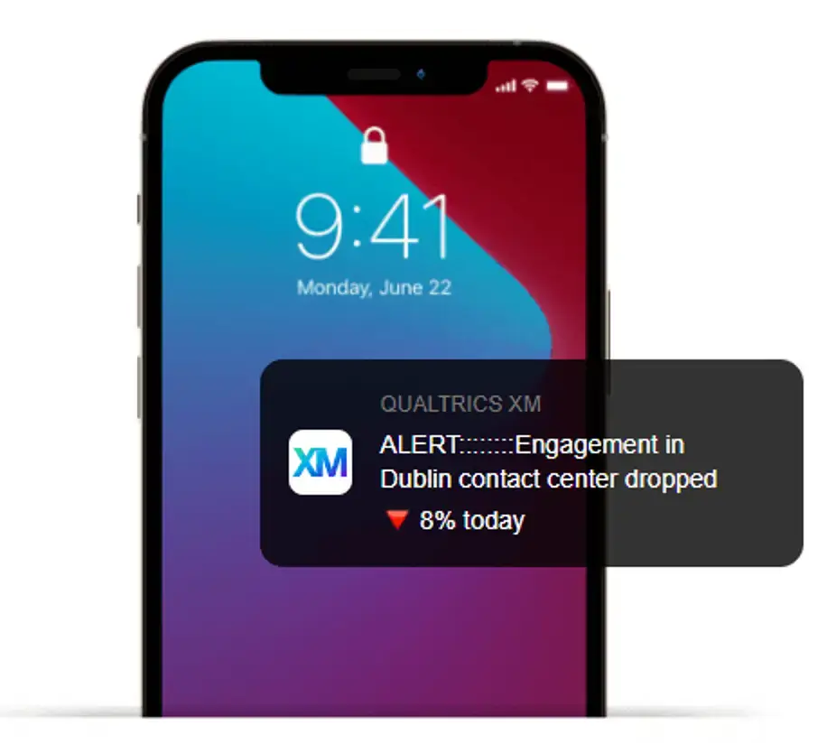 Mobile AI alert for Dublin contact center engagement drop