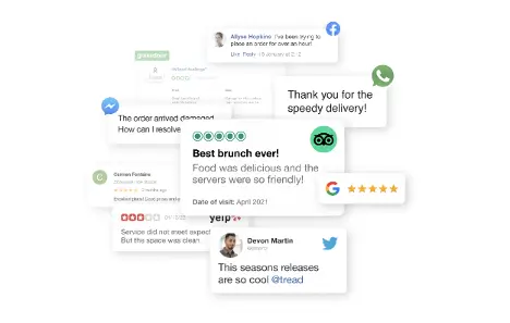 variety of customer reviews
