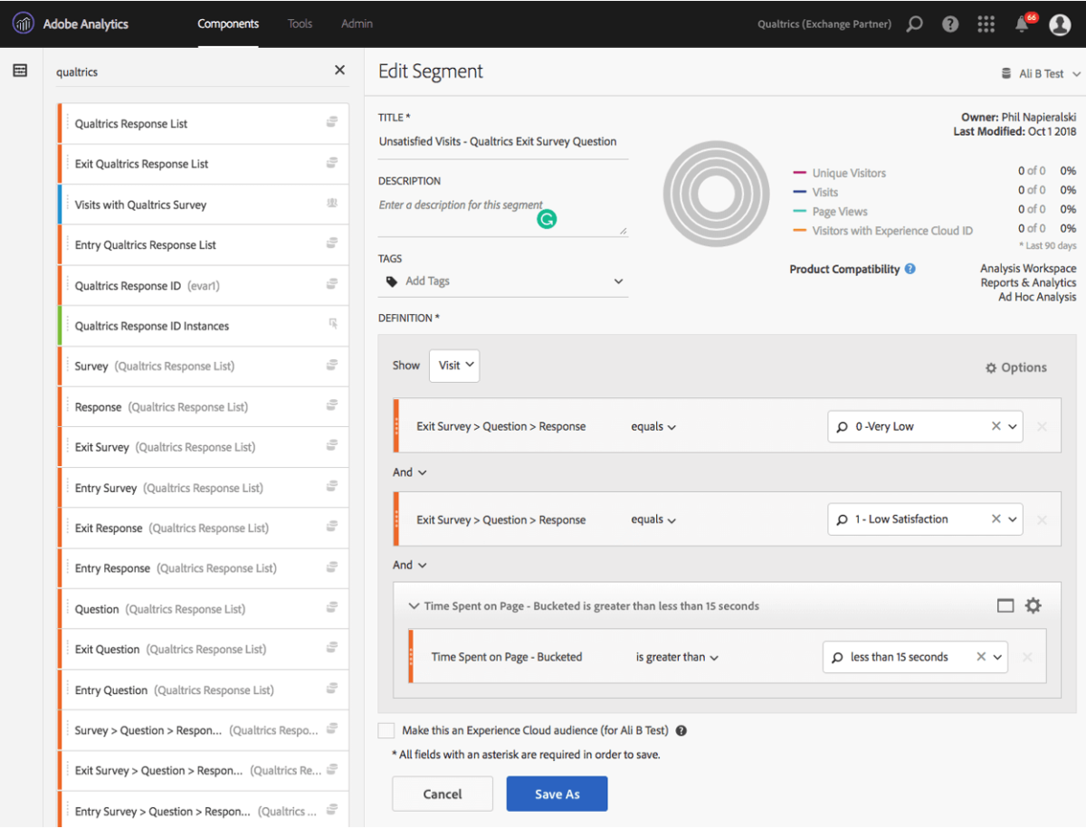 Edit customer segment