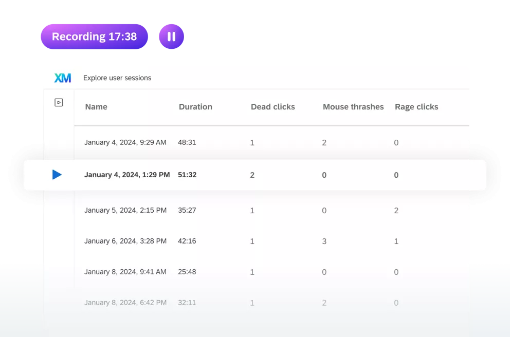 Session replay overview.